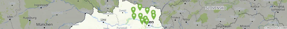 Kartenansicht für Apotheken-Notdienste in der Nähe von Hadres (Hollabrunn, Niederösterreich)
